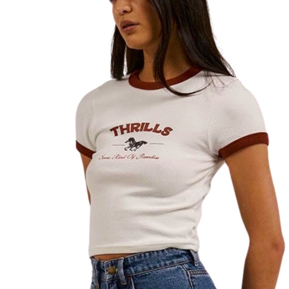 Thrills Riding in Paradise Y2K Western Tee - Picture 1 of 9